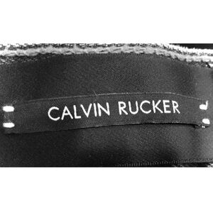 CALVIN RUCKER | M | Navy Silk Raw Trim Linen Body Colorblock Tank Top